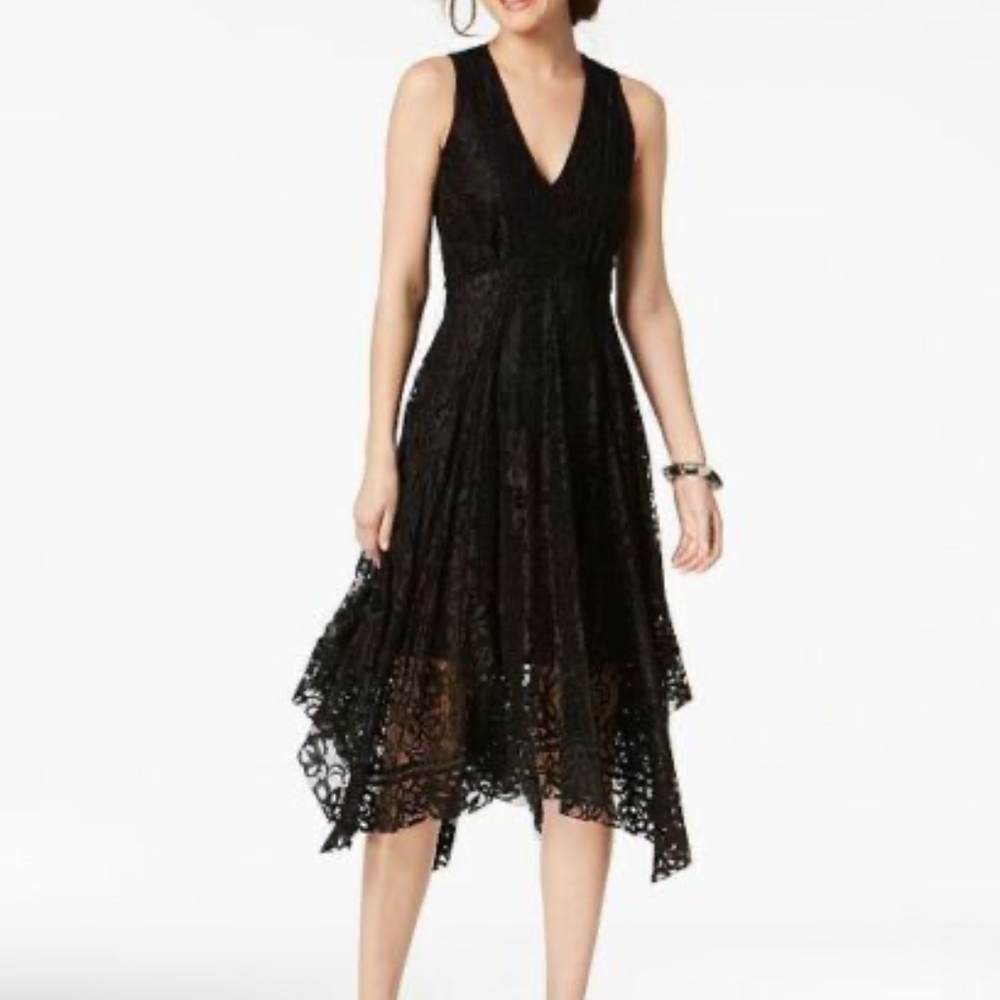 Taylor Sleeveless Black Lace Dress